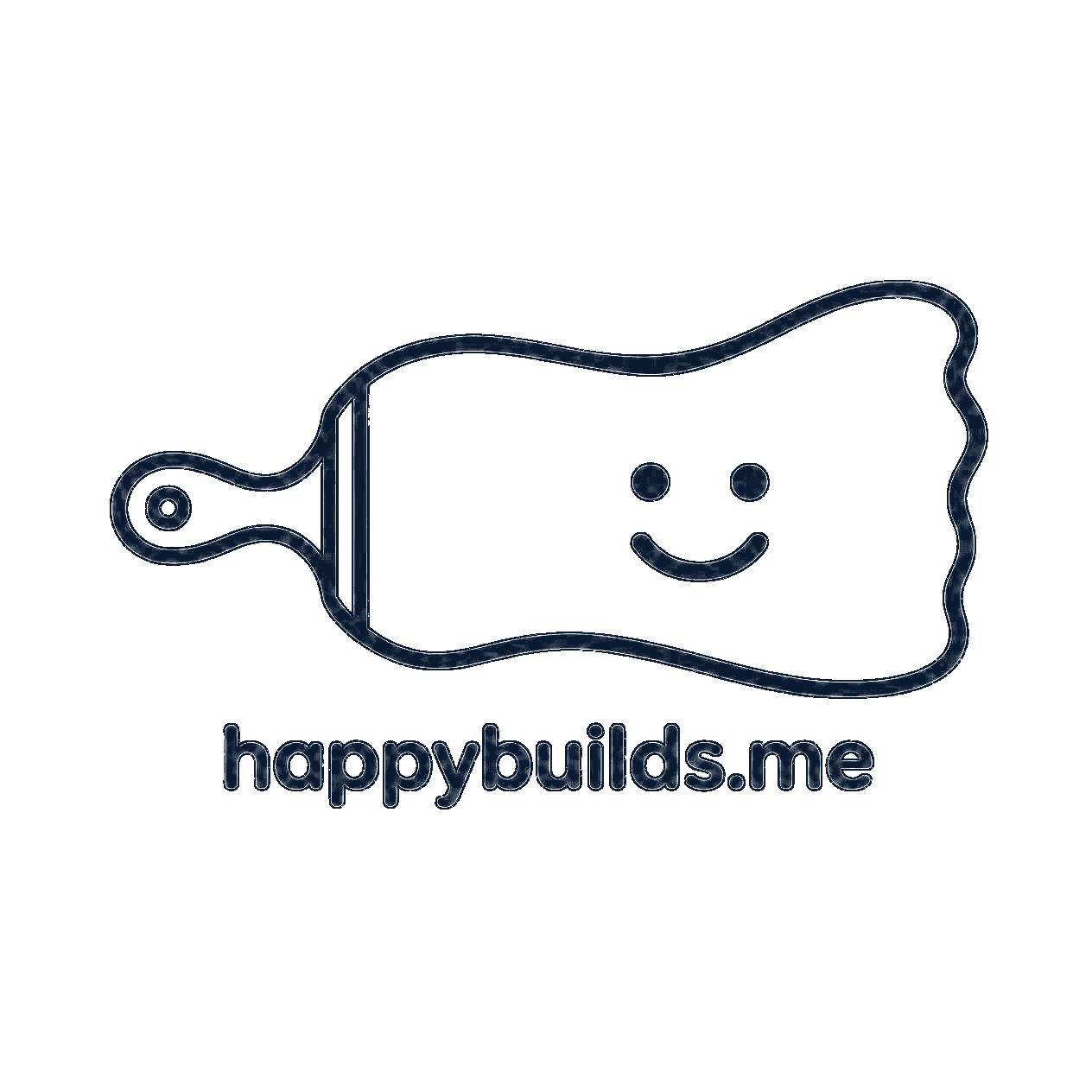 The Happy Builds paintbrush mascot